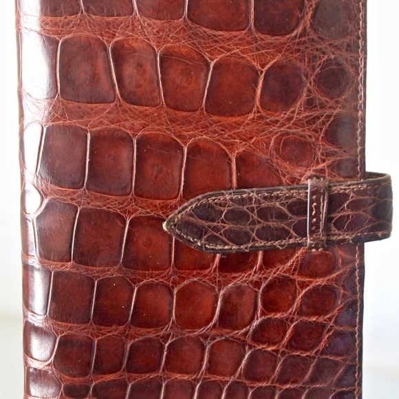 ❣️SOLD OUT❣️RALPH LAUREN GENUINE CROC DAILY PLANER ORGANIZER - Picture 1 of 8